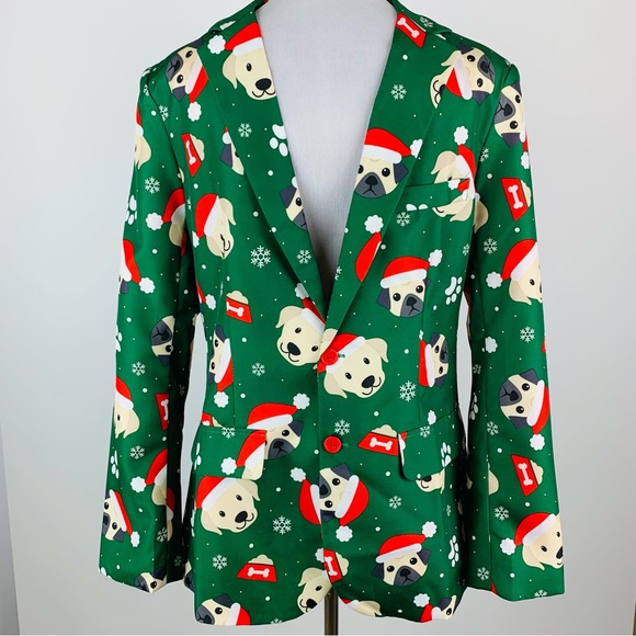 Suitmeister Other - Suitmeister Dog Print Christmas Blazer Small 34-36